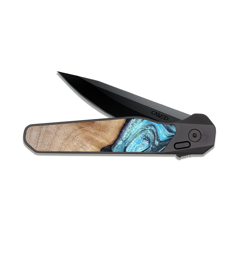 EDC Dark Slate Wood Pocket Knife - Jules (Blue, 821245)