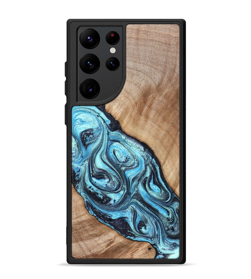 Galaxy S22 Ultra Wood Phone Case - Jules (Blue, 821245)