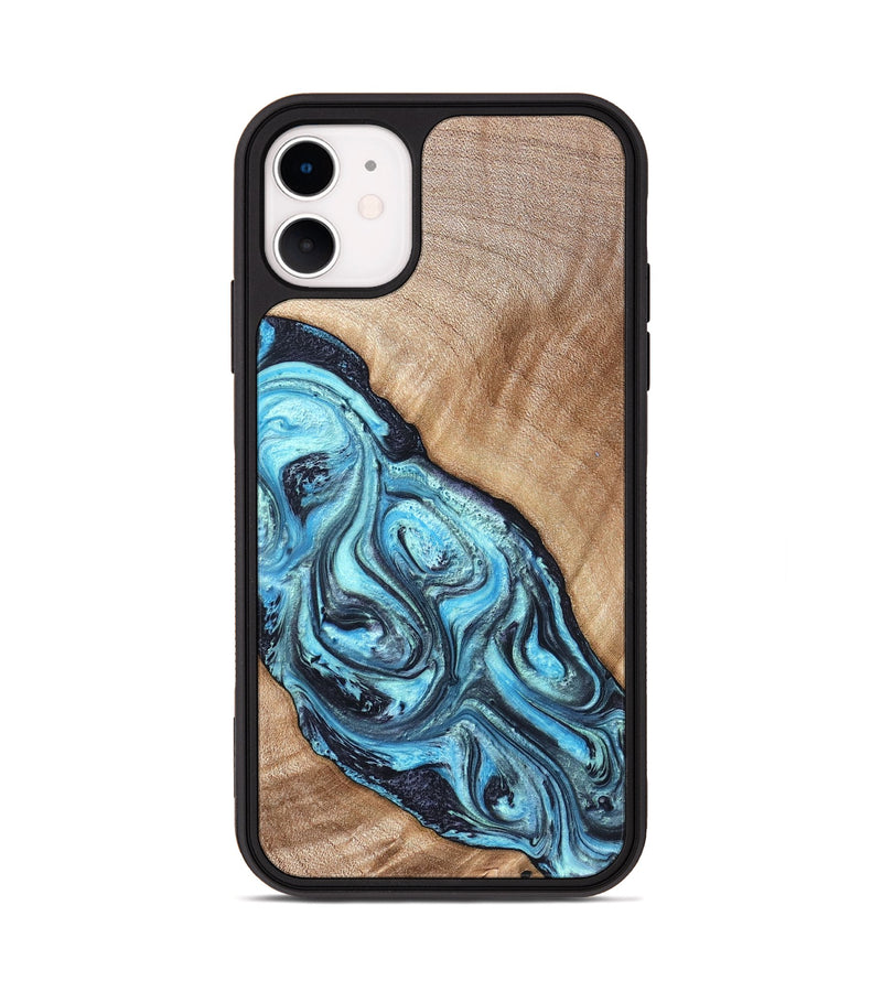 iPhone 11 Wood Phone Case - Jules (Blue, 821245)