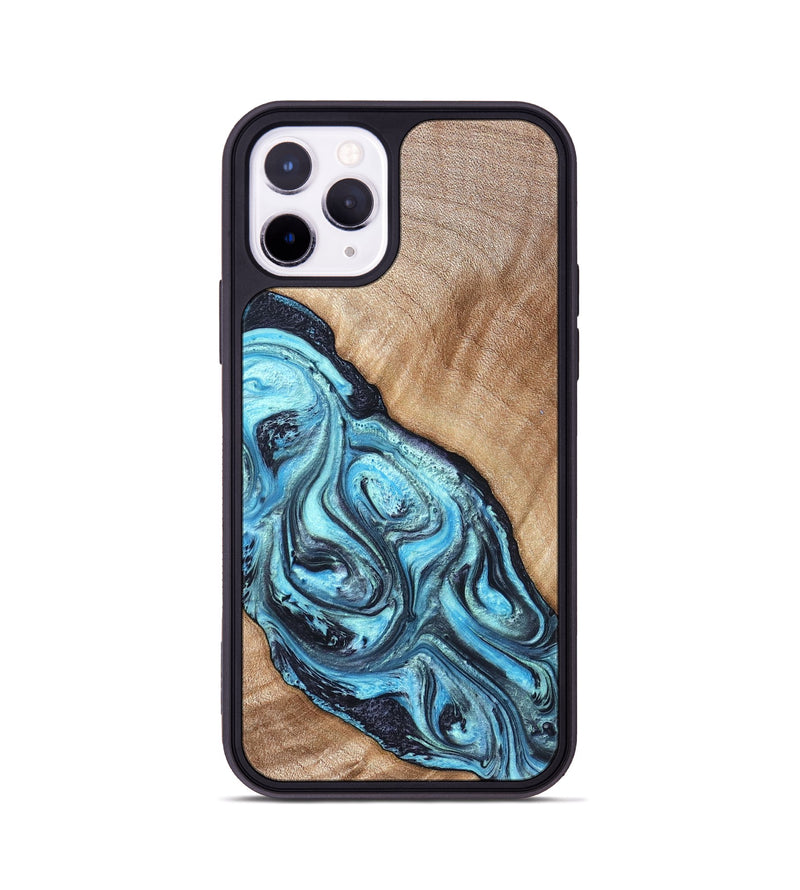 iPhone 11 Pro Wood Phone Case - Jules (Blue, 821245)