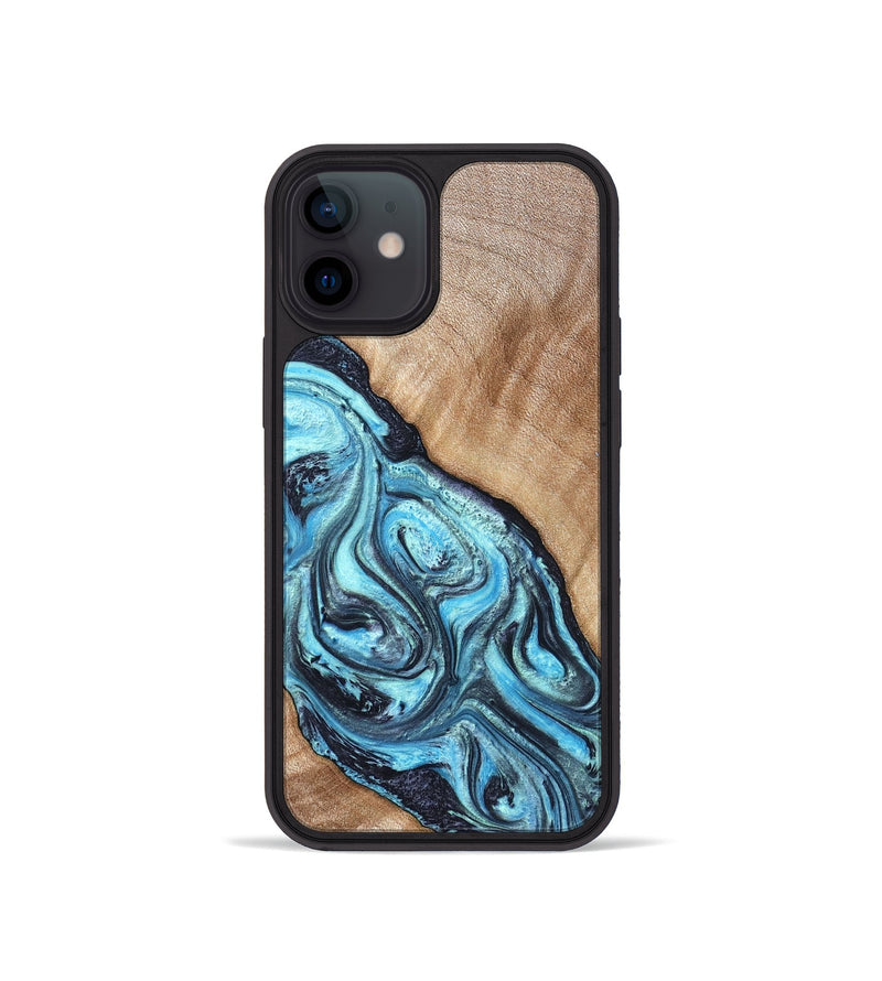iPhone 12 mini Wood Phone Case - Jules (Blue, 821245)