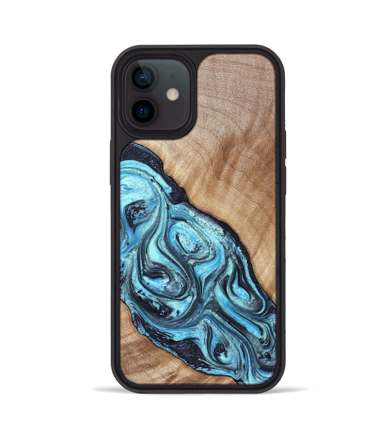 iPhone 12 Wood Phone Case - Jules (Blue, 821245)