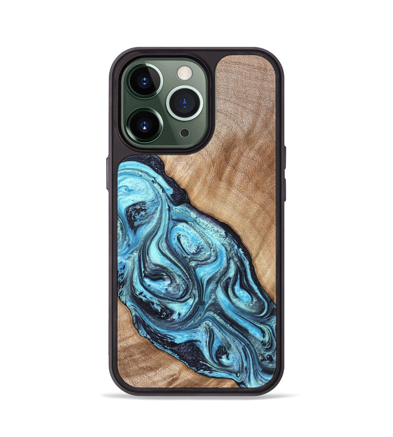 iPhone 13 Pro Wood Phone Case - Jules (Blue, 821245)
