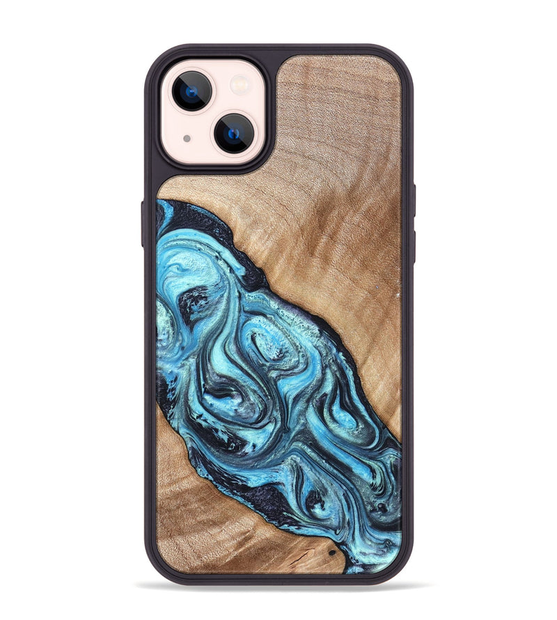 iPhone 14 Plus Wood Phone Case - Jules (Blue, 821245)