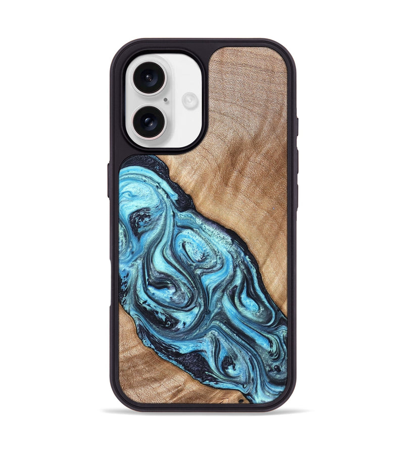 iPhone 17 Wood Phone Case - Jules (Blue, 821245)