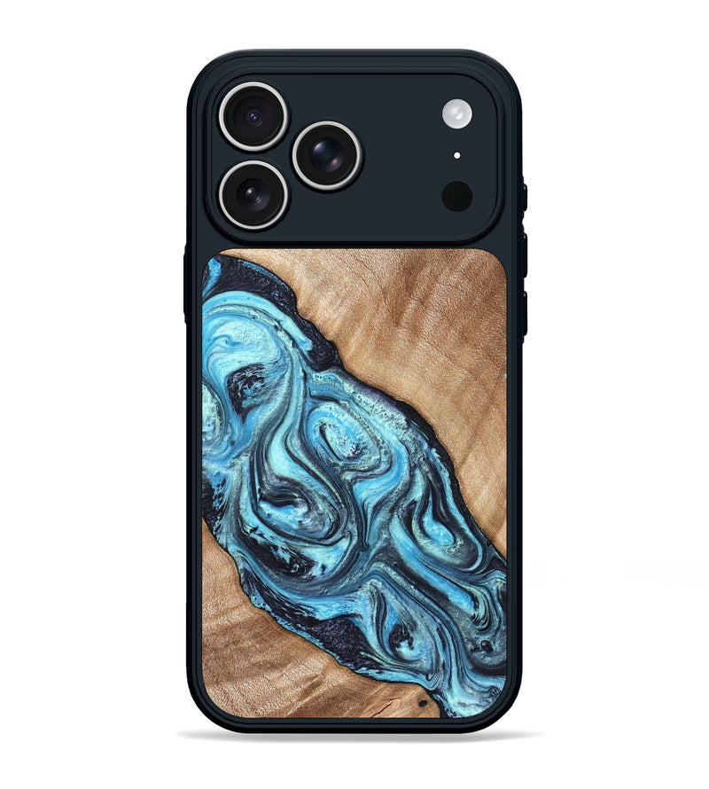 iPhone 17 Pro Max Wood Phone Case - Jules (Blue, 821245)