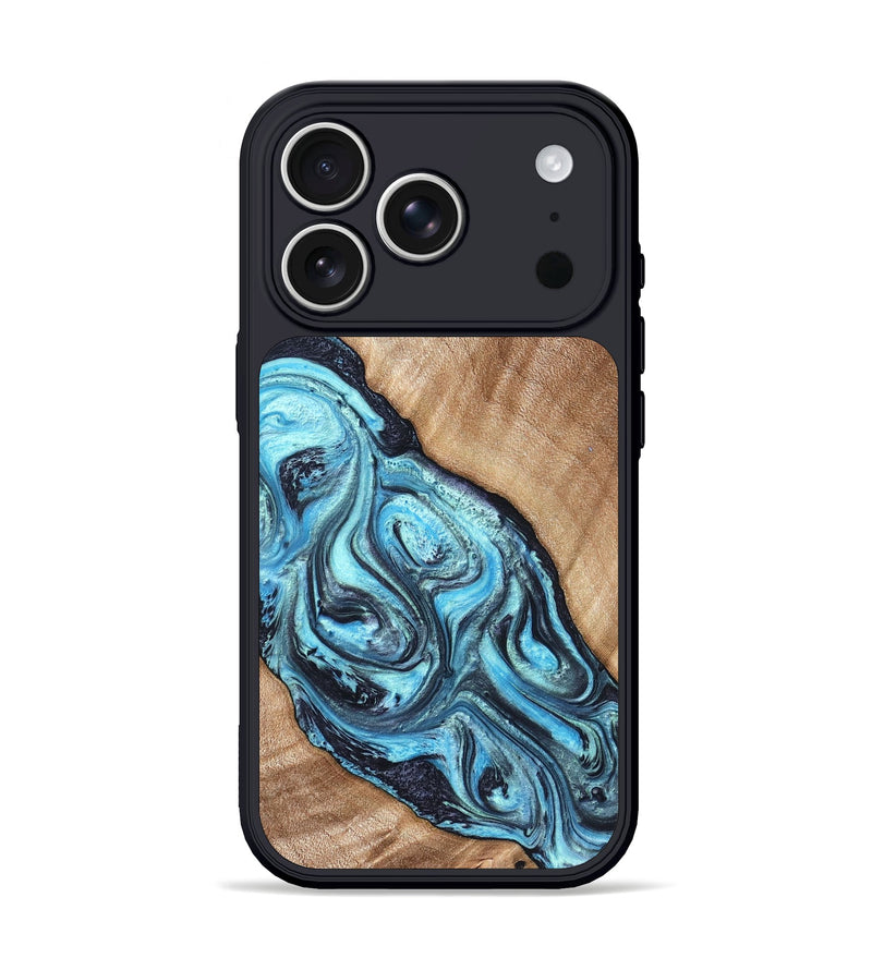 iPhone 17 Pro Wood Phone Case - Jules (Blue, 821245)