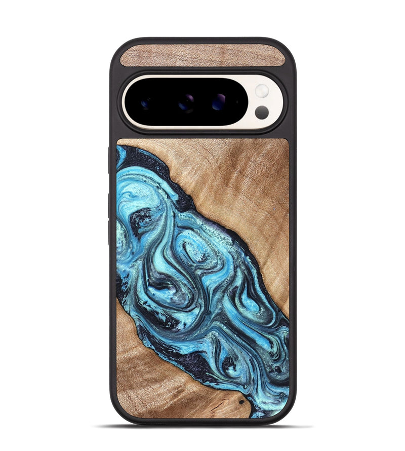Pixel 9 Wood Phone Case - Jules (Blue, 821245)