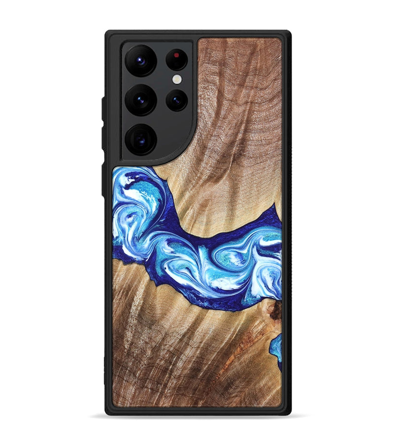 Galaxy S22 Ultra Wood Phone Case - Elia (Blue, 821246)