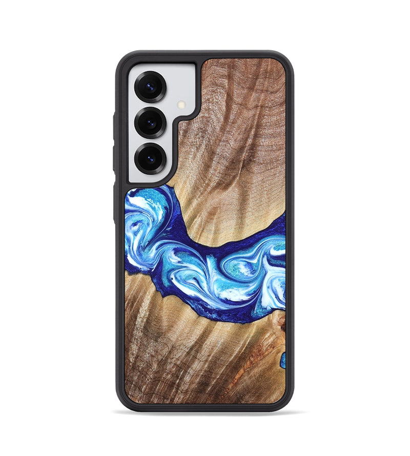 Galaxy S25 Wood Phone Case - Elia (Blue, 821246)