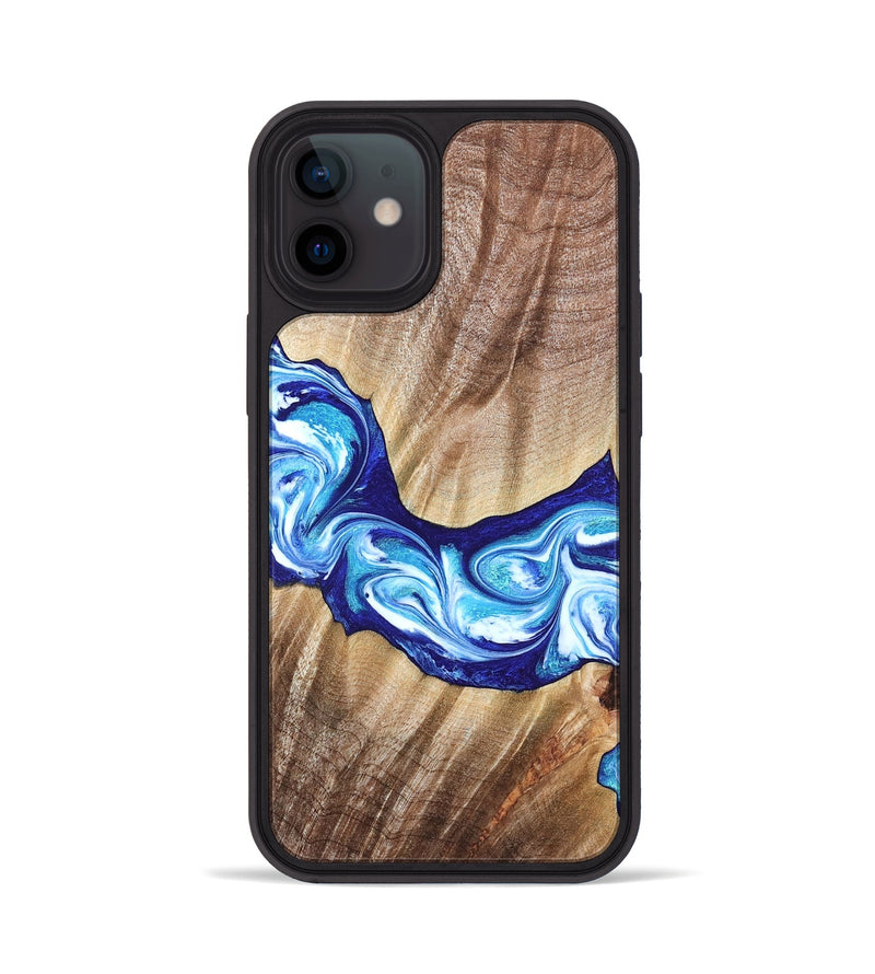 iPhone 12 Wood Phone Case - Elia (Blue, 821246)