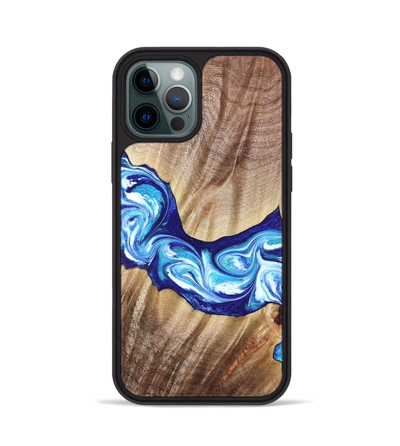 iPhone 12 Pro Wood Phone Case - Elia (Blue, 821246)