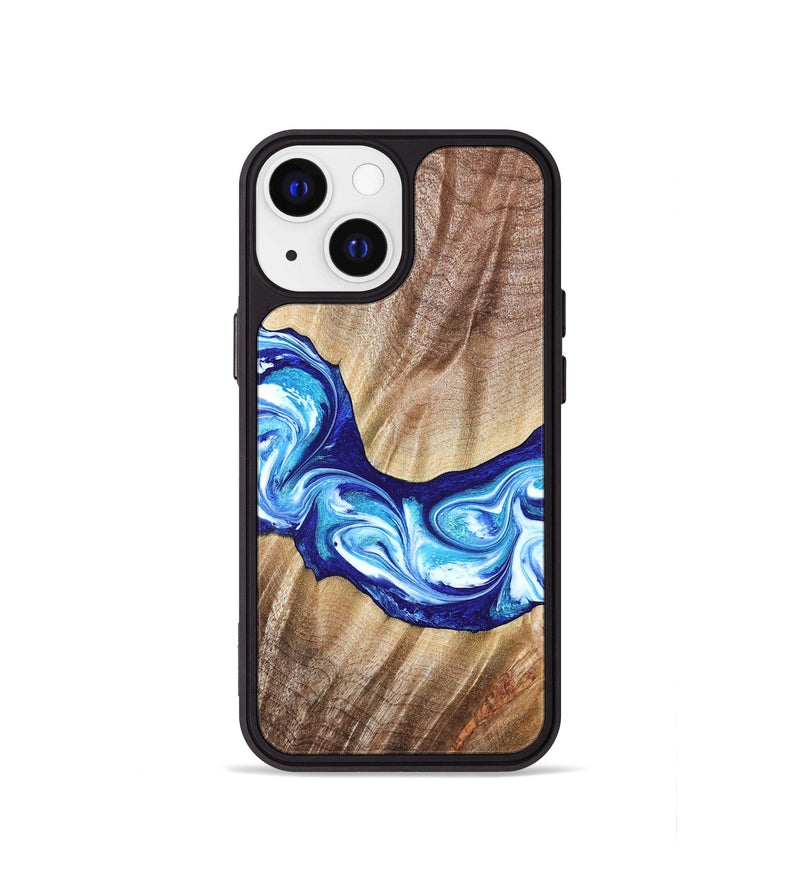 iPhone 13 mini Wood Phone Case - Elia (Blue, 821246)