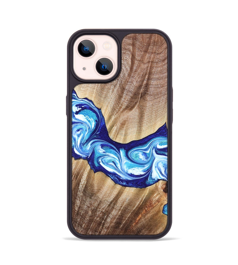 iPhone 14 Wood Phone Case - Elia (Blue, 821246)