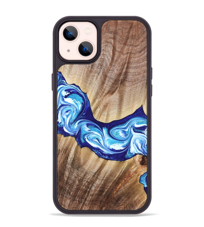 iPhone 14 Plus Wood Phone Case - Elia (Blue, 821246)