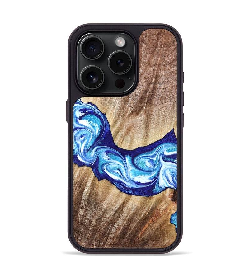 iPhone 16 Pro Wood Phone Case - Elia (Blue, 821246)