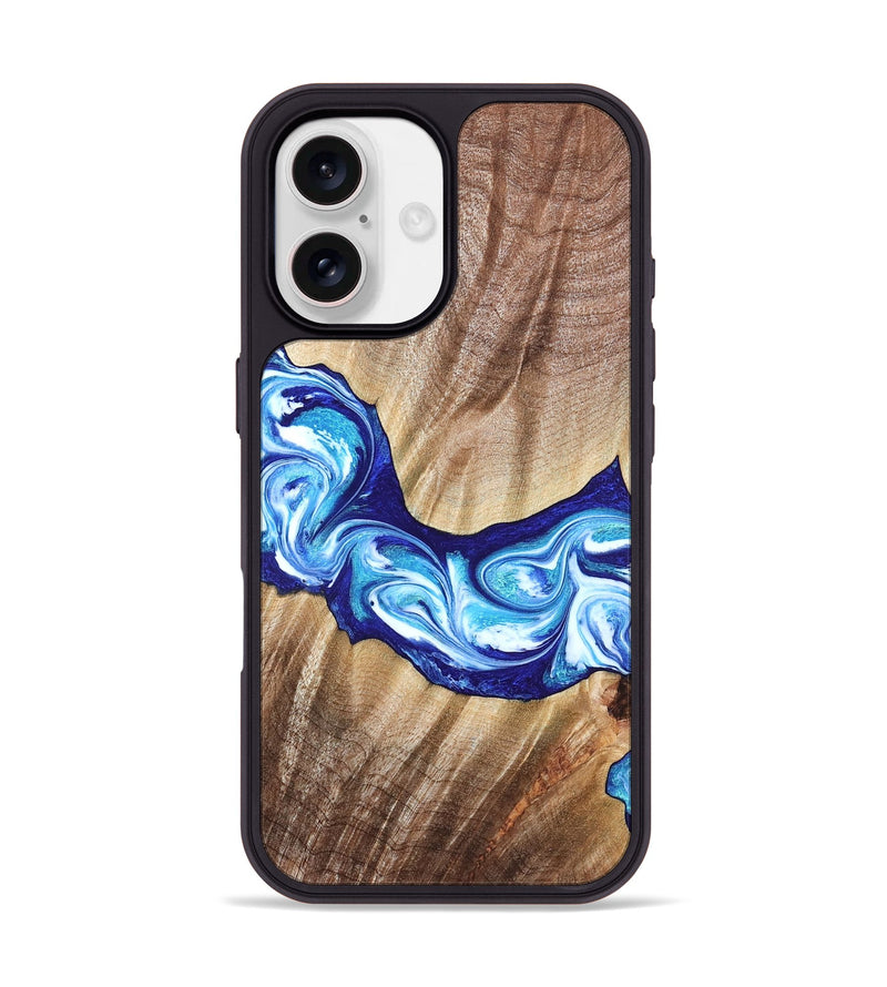 iPhone 17 Wood Phone Case - Elia (Blue, 821246)