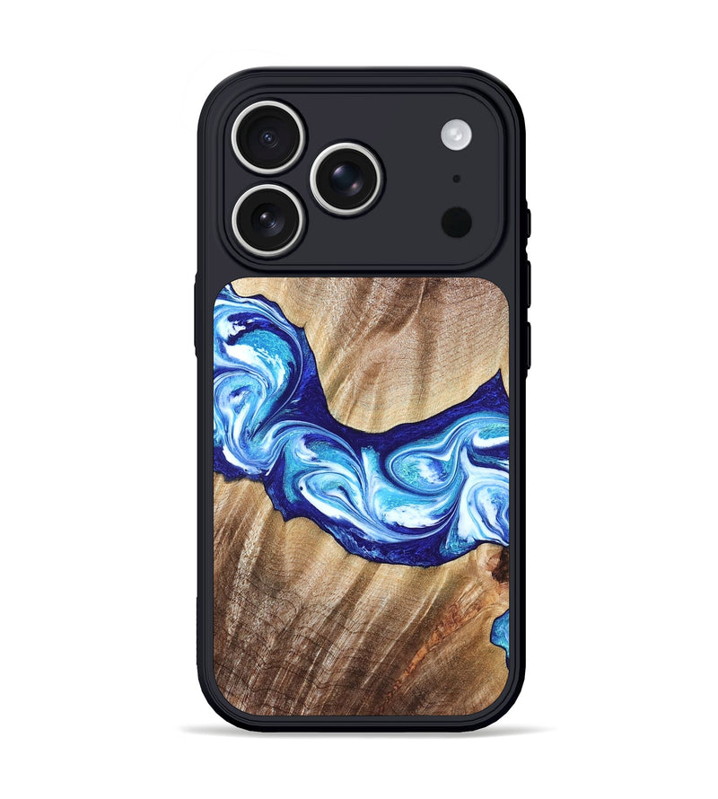 iPhone 17 Pro Wood Phone Case - Elia (Blue, 821246)