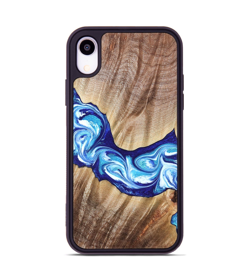 iPhone Xr Wood Phone Case - Elia (Blue, 821246)