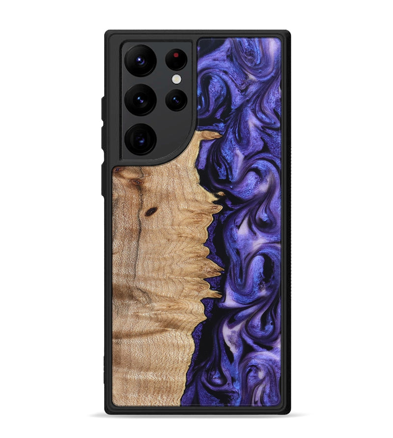 Galaxy S22 Ultra Wood Phone Case - Matilda (Purple, 821260)