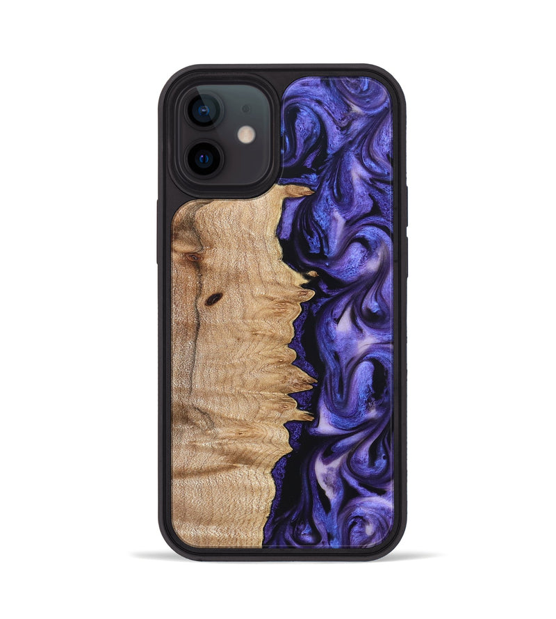 iPhone 12 Wood Phone Case - Matilda (Purple, 821260)