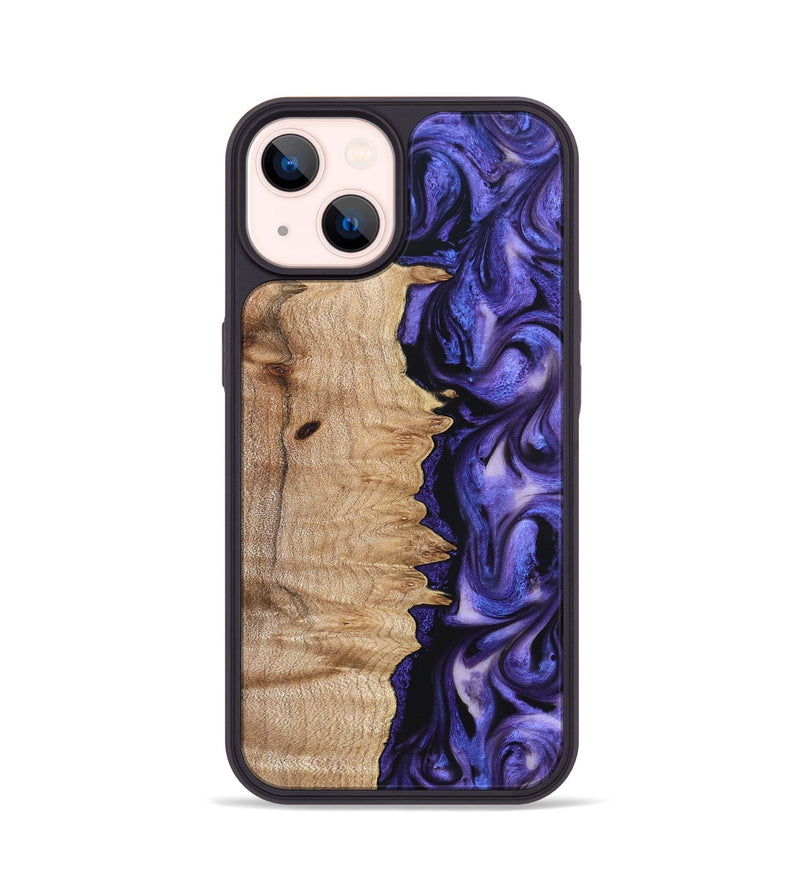 iPhone 14 Wood Phone Case - Matilda (Purple, 821260)