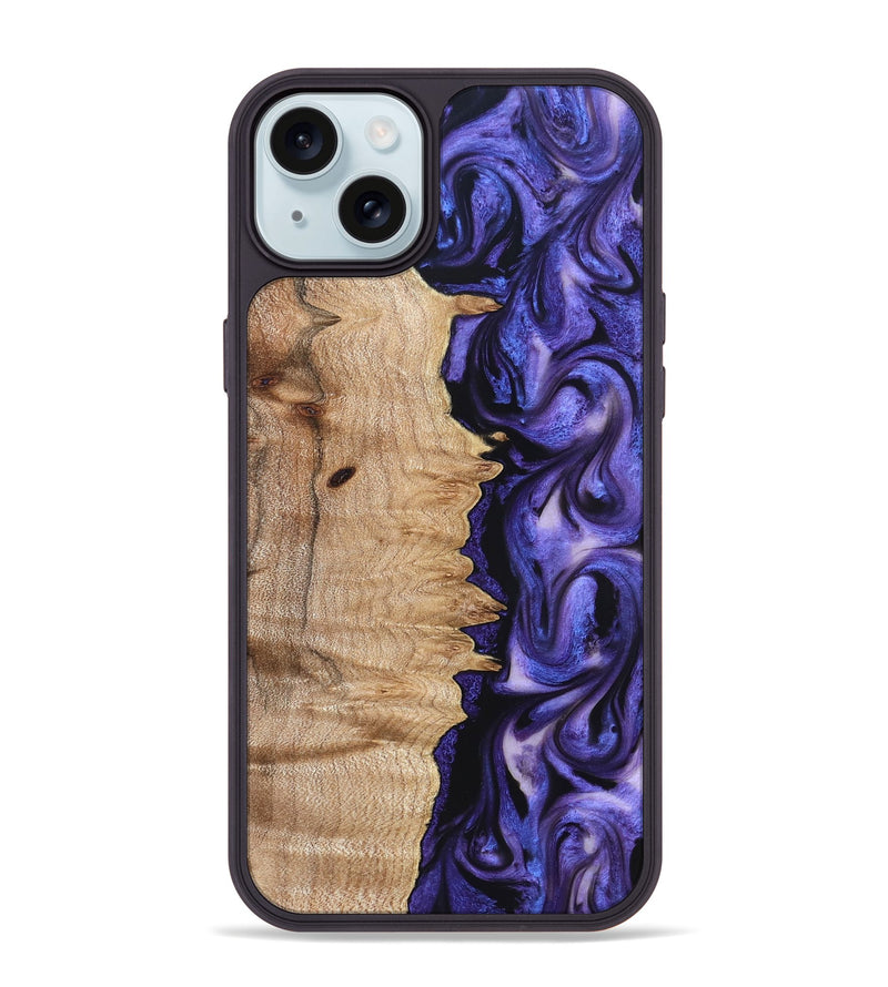 iPhone 15 Plus Wood Phone Case - Matilda (Purple, 821260)