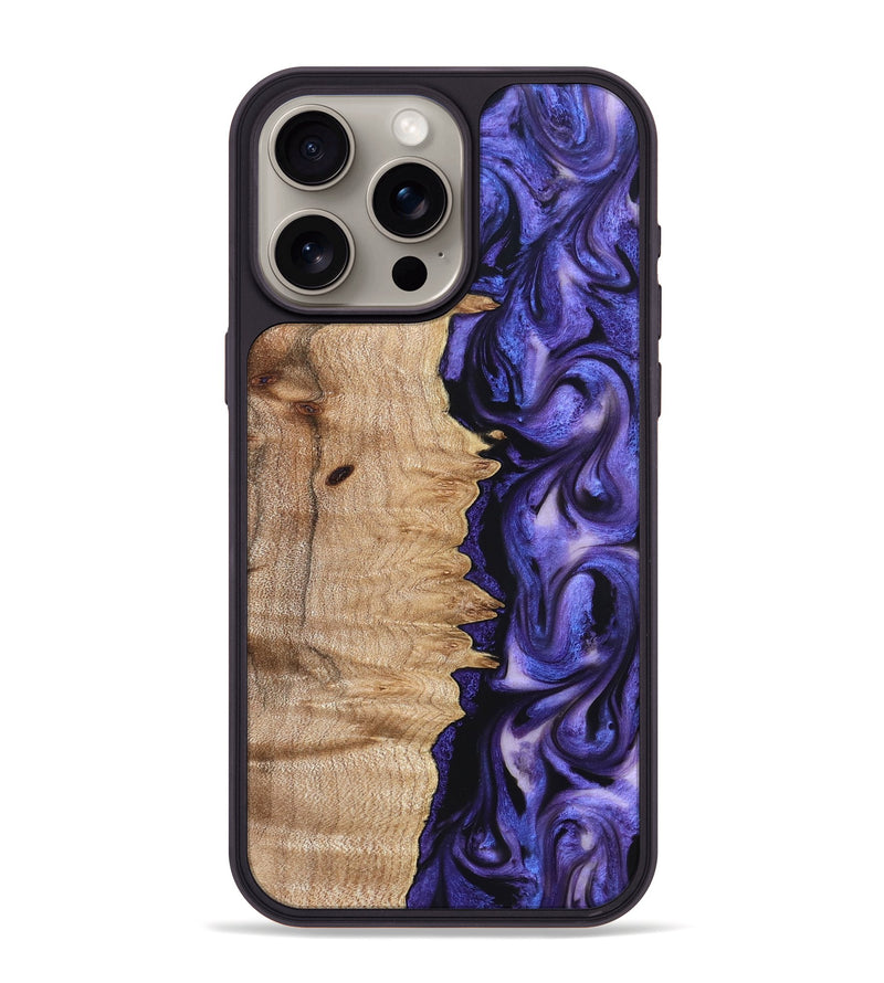 iPhone 15 Pro Max Wood Phone Case - Matilda (Purple, 821260)