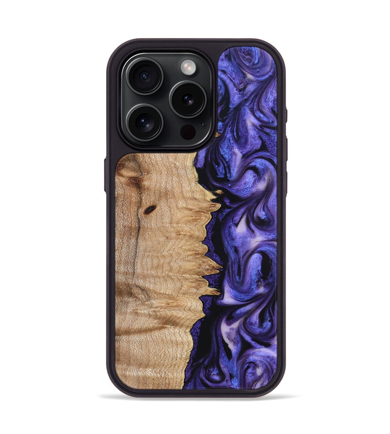 iPhone 15 Pro Wood Phone Case - Matilda (Purple, 821260)