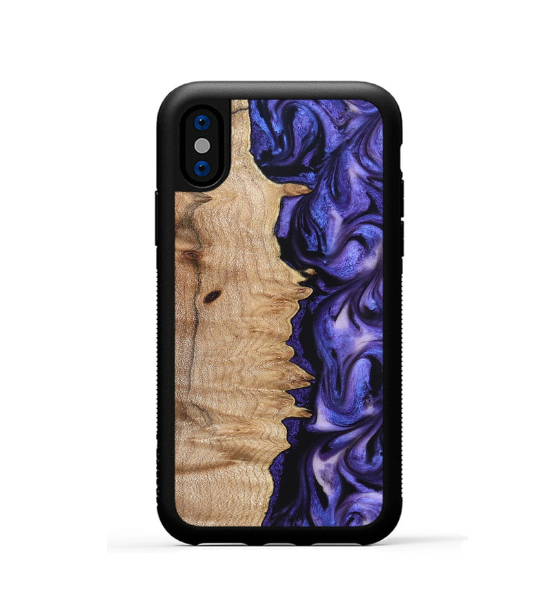 iPhone Xs Wood Phone Case - Matilda (Purple, 821260)