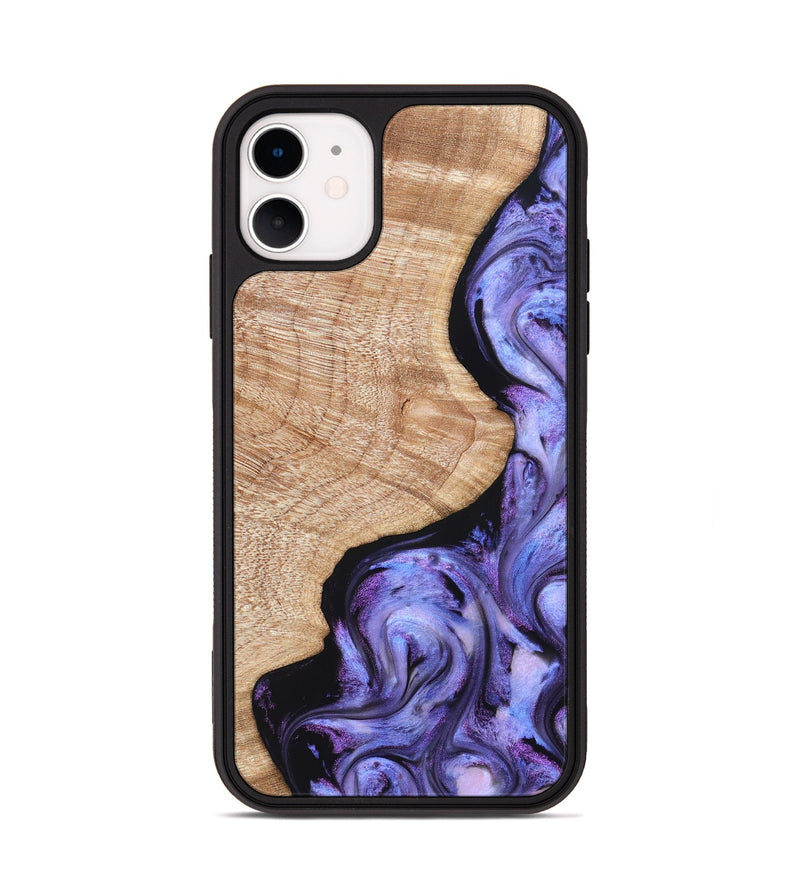 iPhone 11 Wood Phone Case - Meaghan (Purple, 821262)