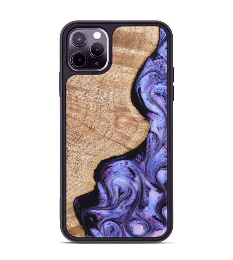 iPhone 11 Pro Max Wood Phone Case - Meaghan (Purple, 821262)