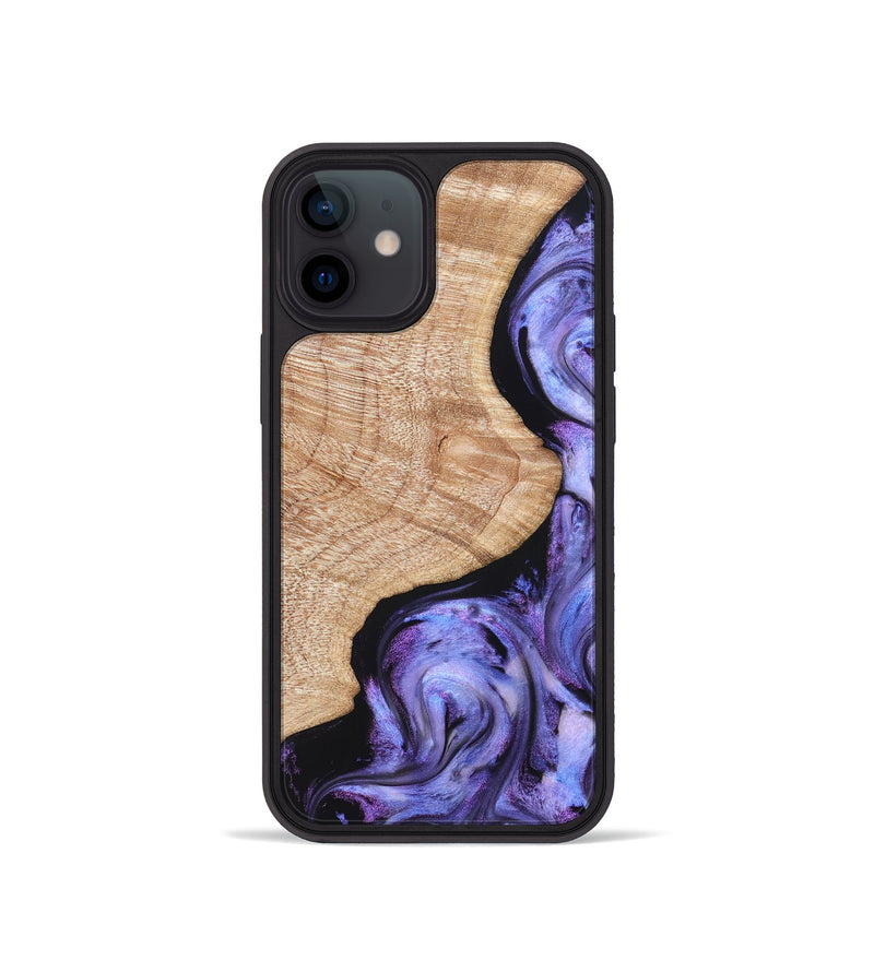 iPhone 12 mini Wood Phone Case - Meaghan (Purple, 821262)