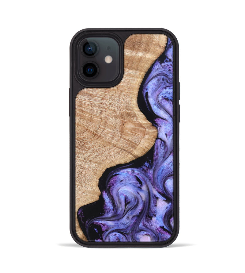 iPhone 12 Wood Phone Case - Meaghan (Purple, 821262)