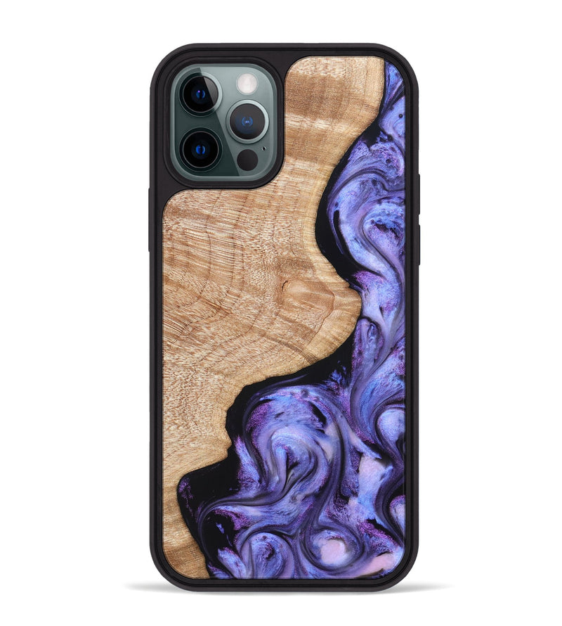 iPhone 12 Pro Max Wood Phone Case - Meaghan (Purple, 821262)