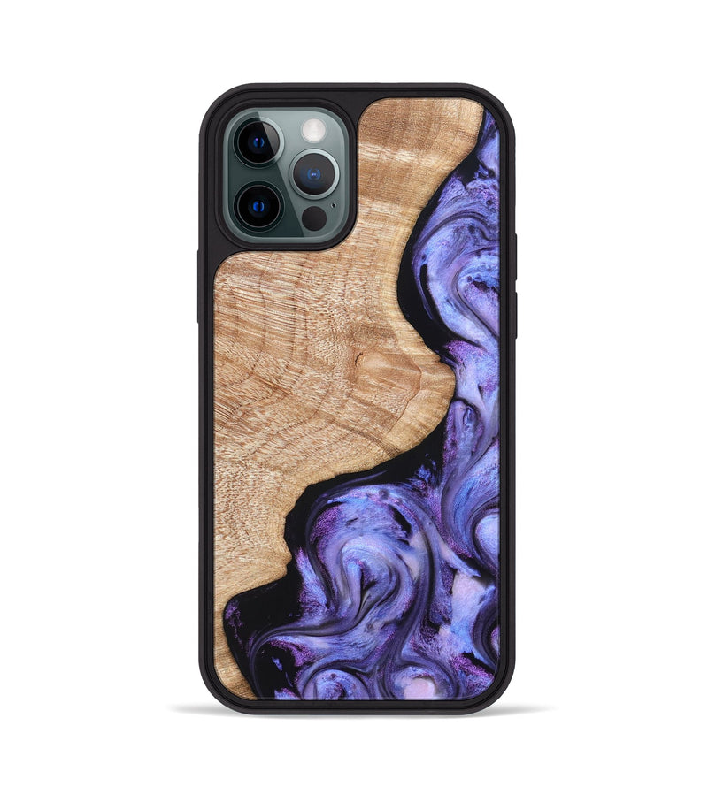 iPhone 12 Pro Wood Phone Case - Meaghan (Purple, 821262)