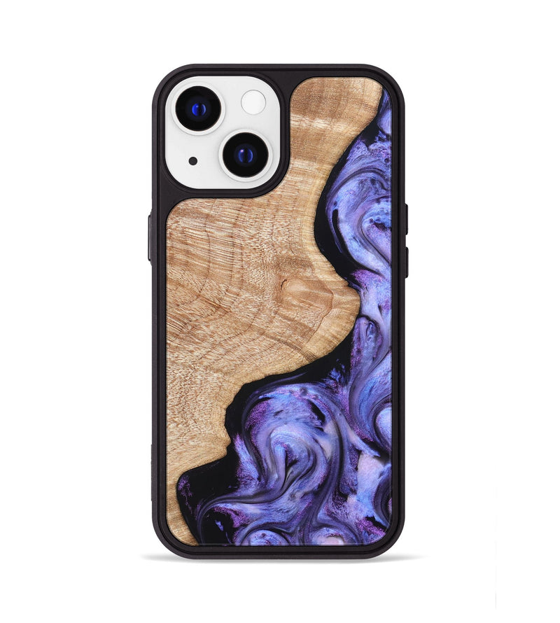 iPhone 13 Wood Phone Case - Meaghan (Purple, 821262)
