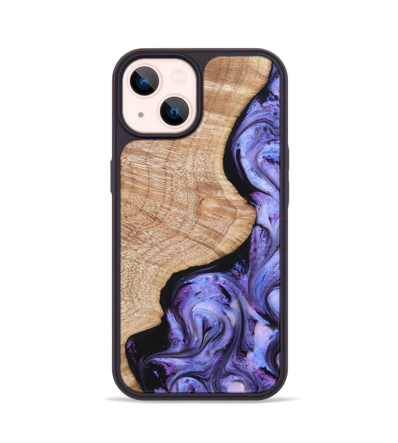 iPhone 14 Wood Phone Case - Meaghan (Purple, 821262)