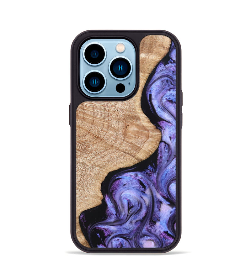 iPhone 14 Pro Wood Phone Case - Meaghan (Purple, 821262)