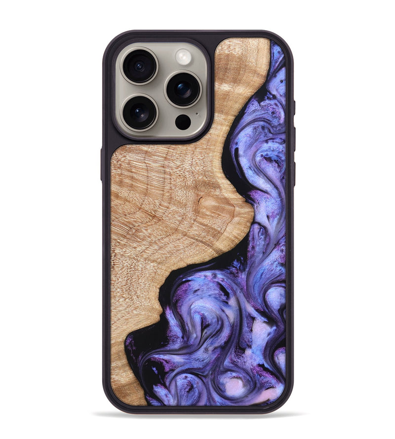 iPhone 15 Pro Max Wood Phone Case - Meaghan (Purple, 821262)