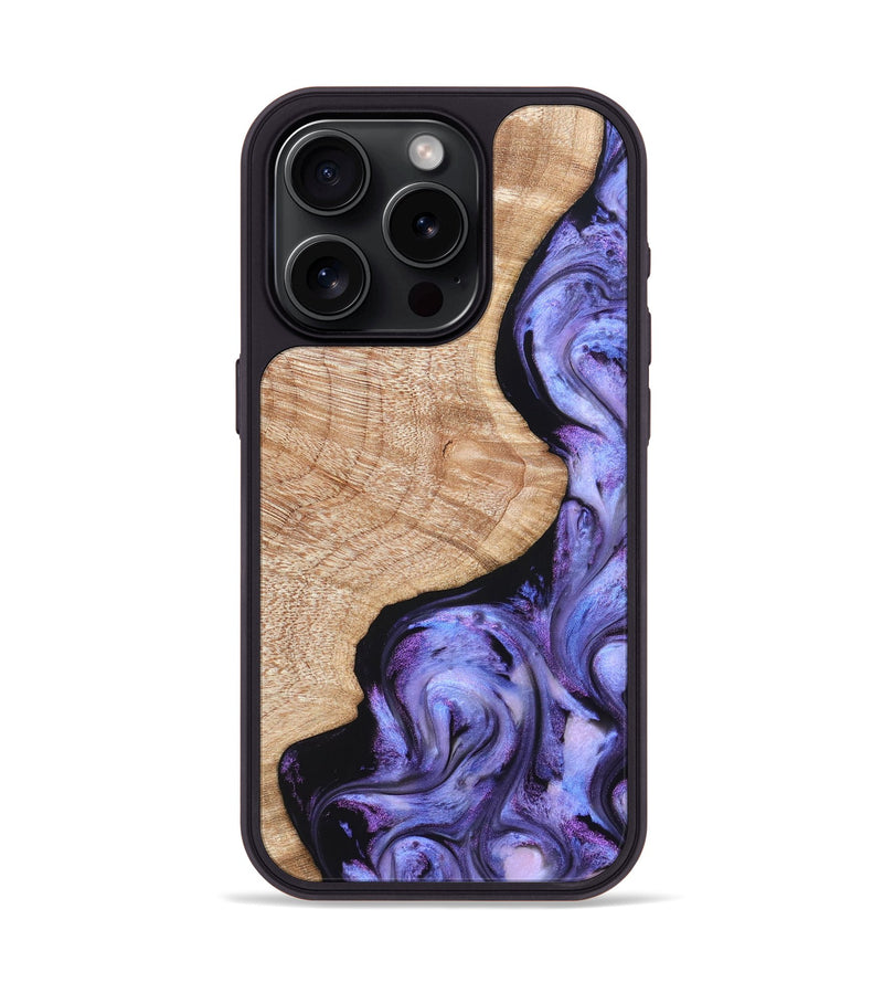 iPhone 15 Pro Wood Phone Case - Meaghan (Purple, 821262)