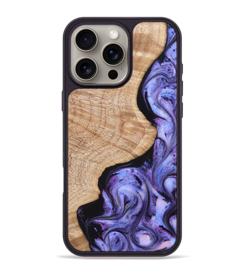 iPhone 16 Pro Max Wood Phone Case - Meaghan (Purple, 821262)