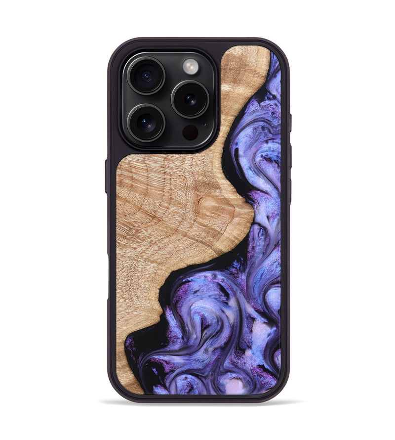 iPhone 16 Pro Wood Phone Case - Meaghan (Purple, 821262)