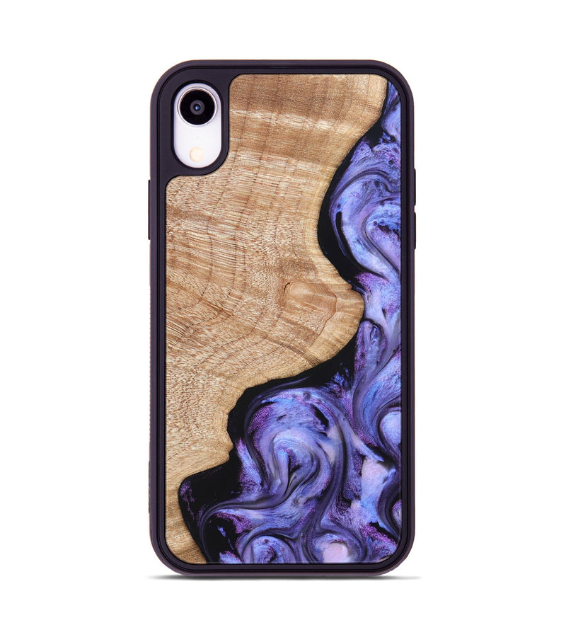 iPhone Xr Wood Phone Case - Meaghan (Purple, 821262)