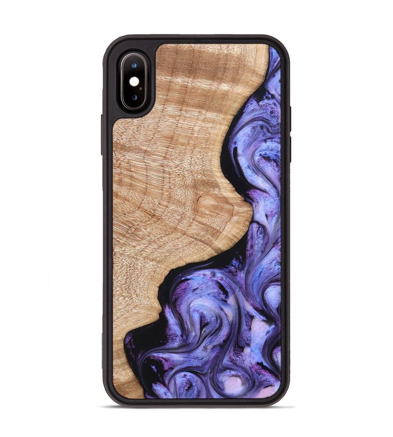 iPhone Xs Max Wood Phone Case - Meaghan (Purple, 821262)
