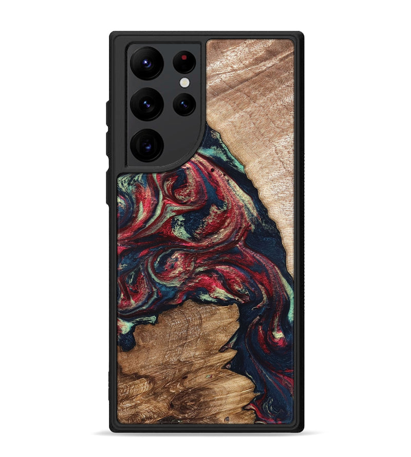 Galaxy S22 Ultra Wood Phone Case - Bobbye (Red, 821268)