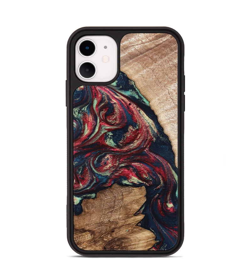 iPhone 11 Wood Phone Case - Bobbye (Red, 821268)