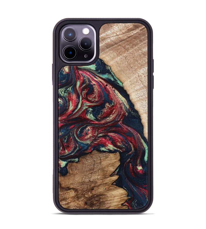 iPhone 11 Pro Max Wood Phone Case - Bobbye (Red, 821268)