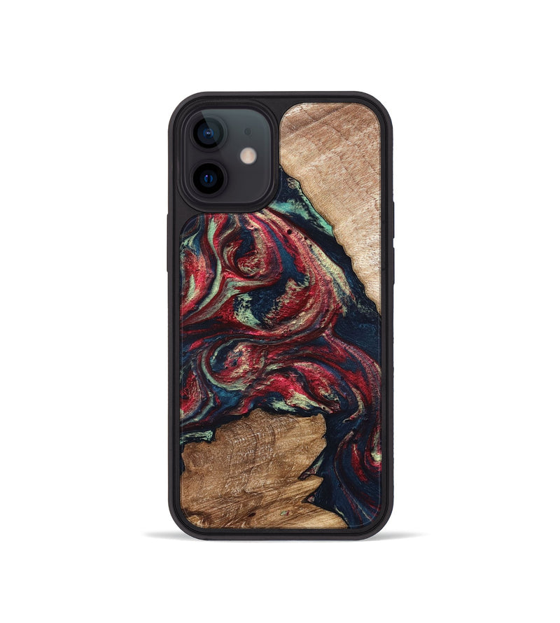 iPhone 12 mini Wood Phone Case - Bobbye (Red, 821268)