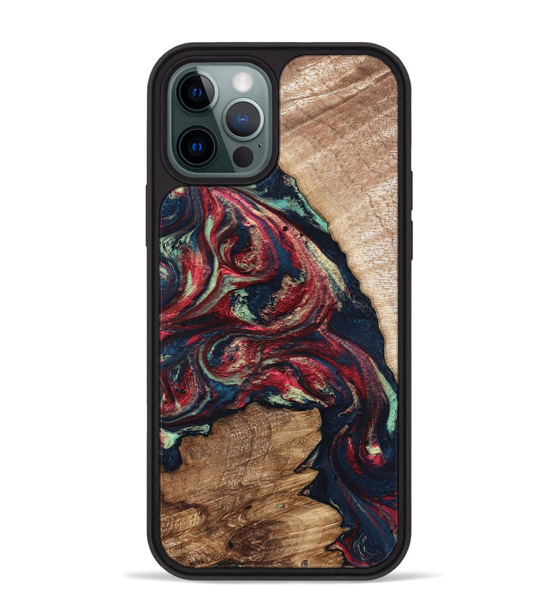 iPhone 12 Pro Max Wood Phone Case - Bobbye (Red, 821268)